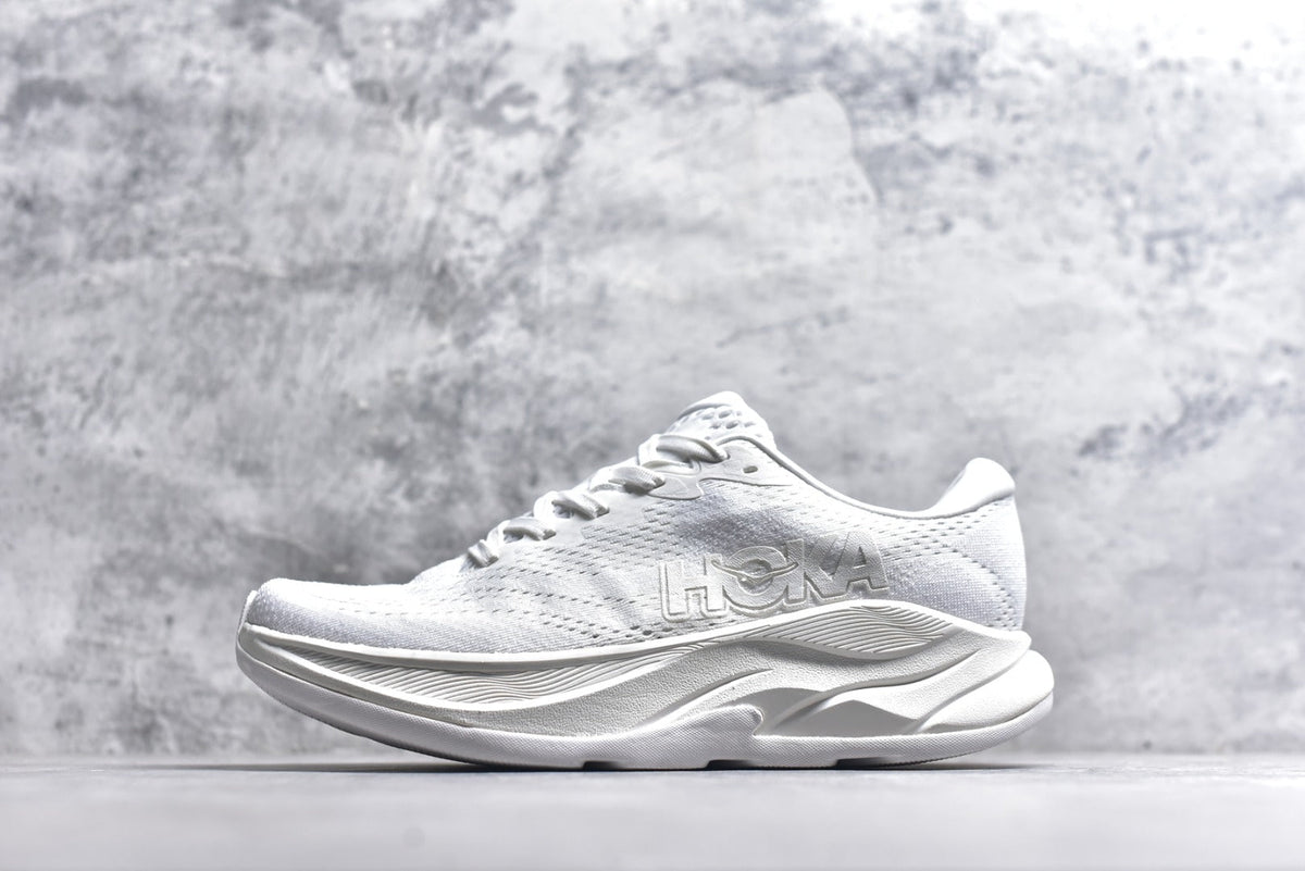 HOKA Rincon 4 Women's Men's Shoes | White & Light Gray Mesh Running Sneakers