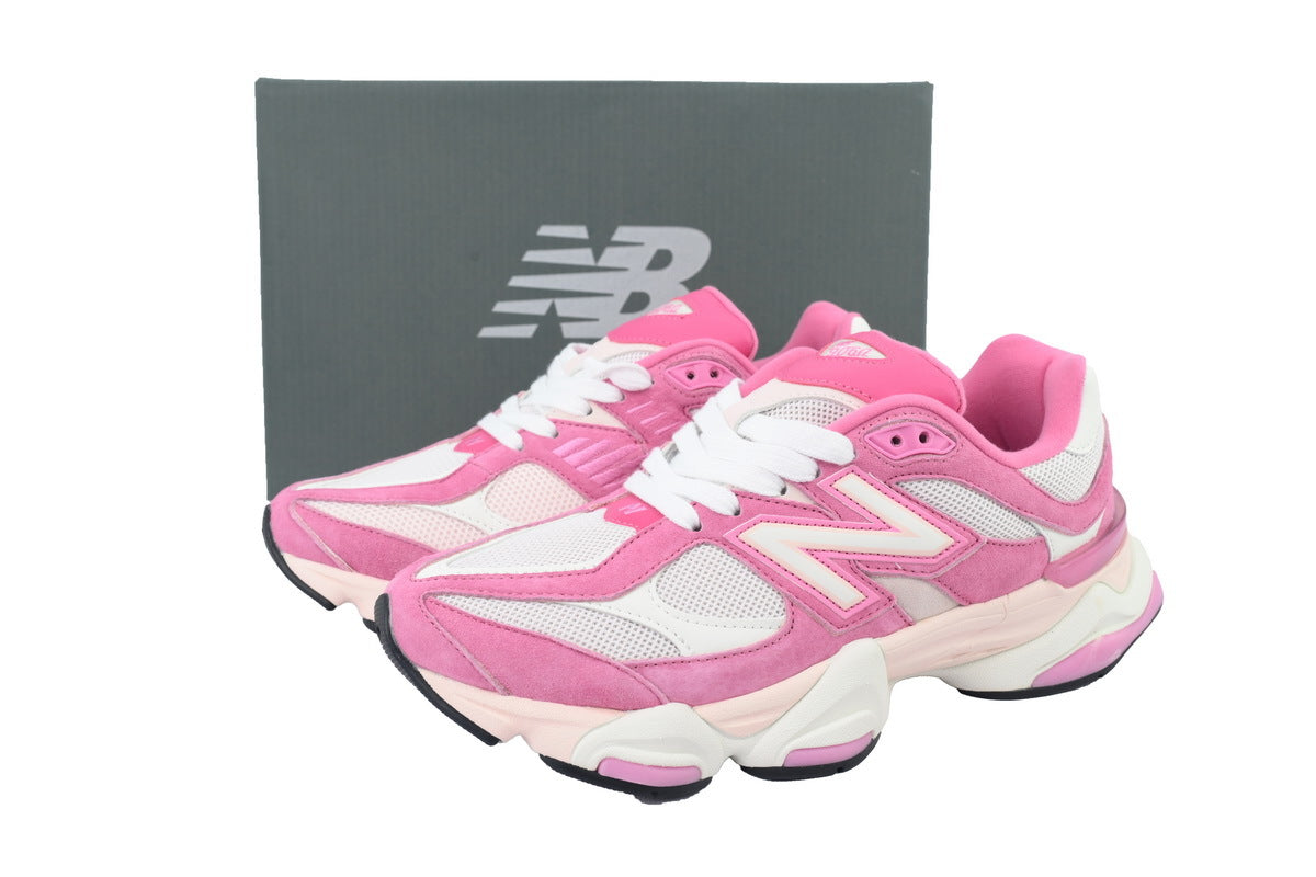 New Balance 9060 Women's & Men's Pink White Cream Chunky Retro Sneakers