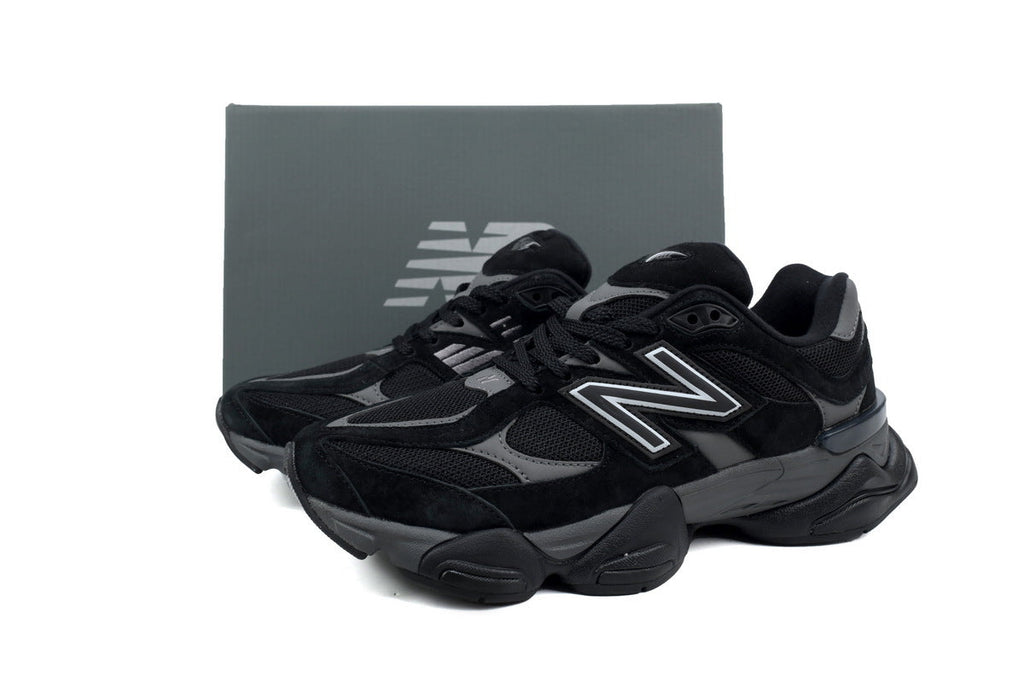 New Balance 9060 Women's & Men's Black Charcoal Chunky Retro Sneakers