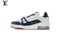 Louis Vuitton LV shoes for man  women Trainer Sneaker – Navy & White