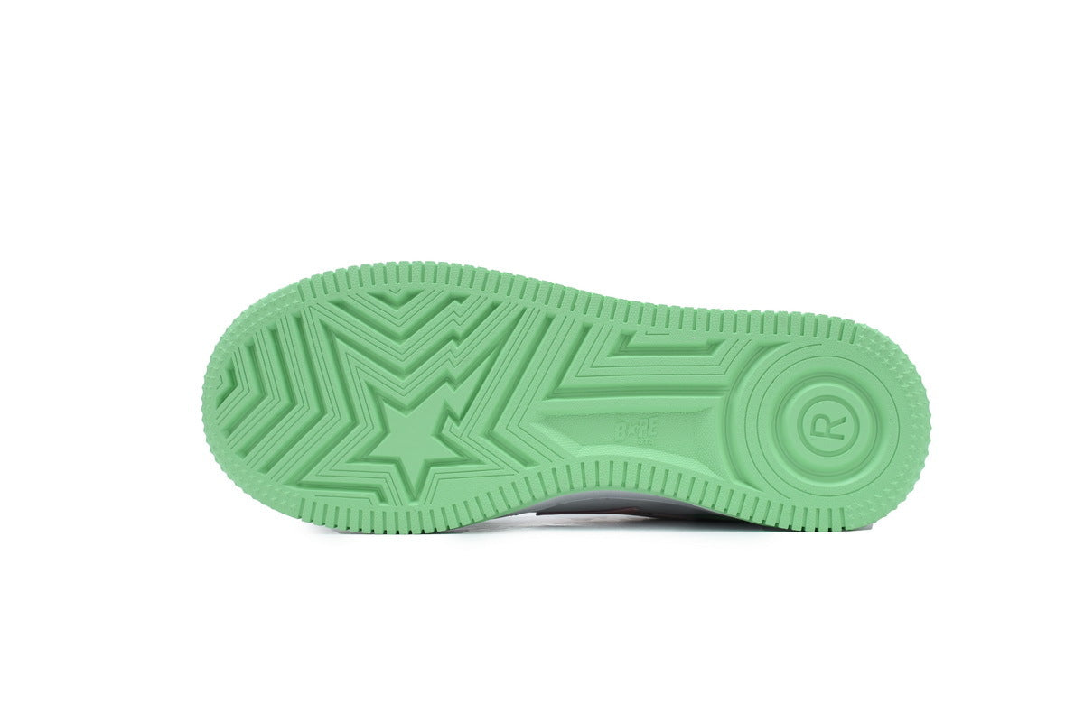 A BATHING APE BAPE STA Mint Green, White & Pink Sneakers | Women's & Men's Skate-Inspired Shoes