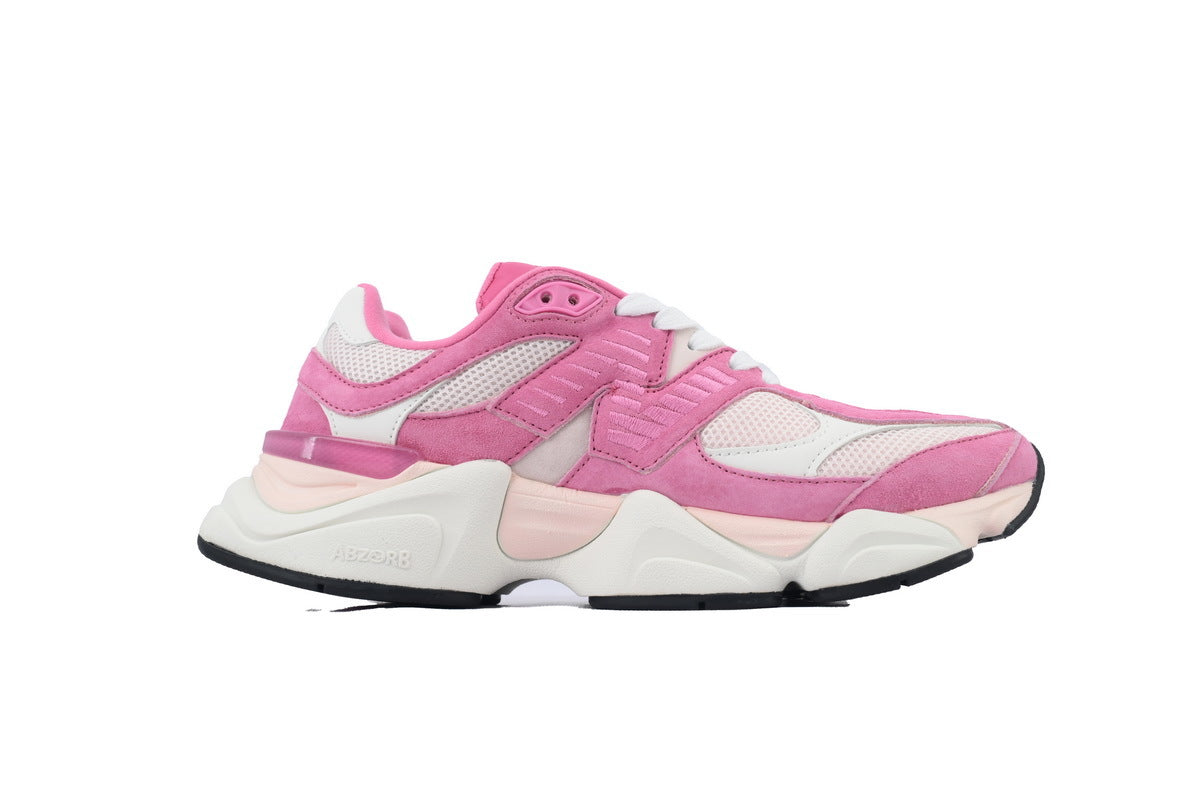 New Balance 9060 Women's & Men's Pink White Cream Chunky Retro Sneakers