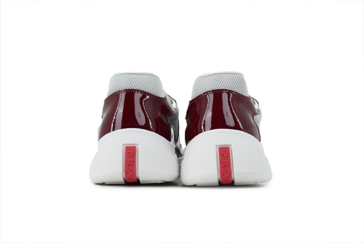 Prada America's Cup Sneakers  slip ons womens  prada designer mens shoes Greyish-brownish-red