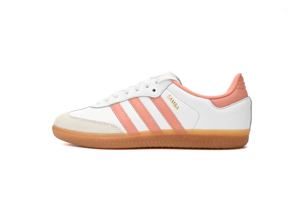 adidas samba  women's shoes  men's samba sneakers adidas samba  white/pink OG – Classic Leather Sneakers