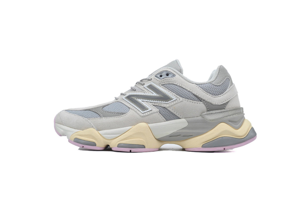 New Balance 9060 Women's & Men's Grey Cream Lilac Chunky Retro Sneakers