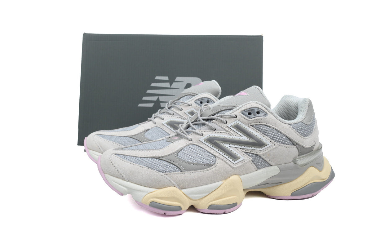 New Balance 9060 Women's & Men's Grey Cream Lilac Chunky Retro Sneakers