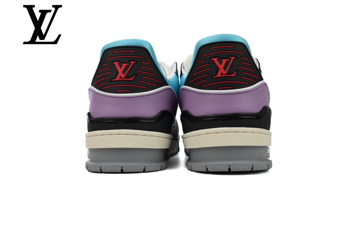 Louis Vuitton Trainer shoes for man  women Sneakers - Purple and Light Blue