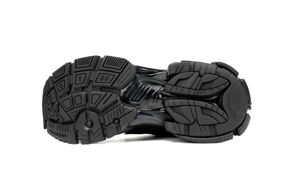 Balenciaga  men's shoes Track Sneaker – Distressed Low-Top Runner  black