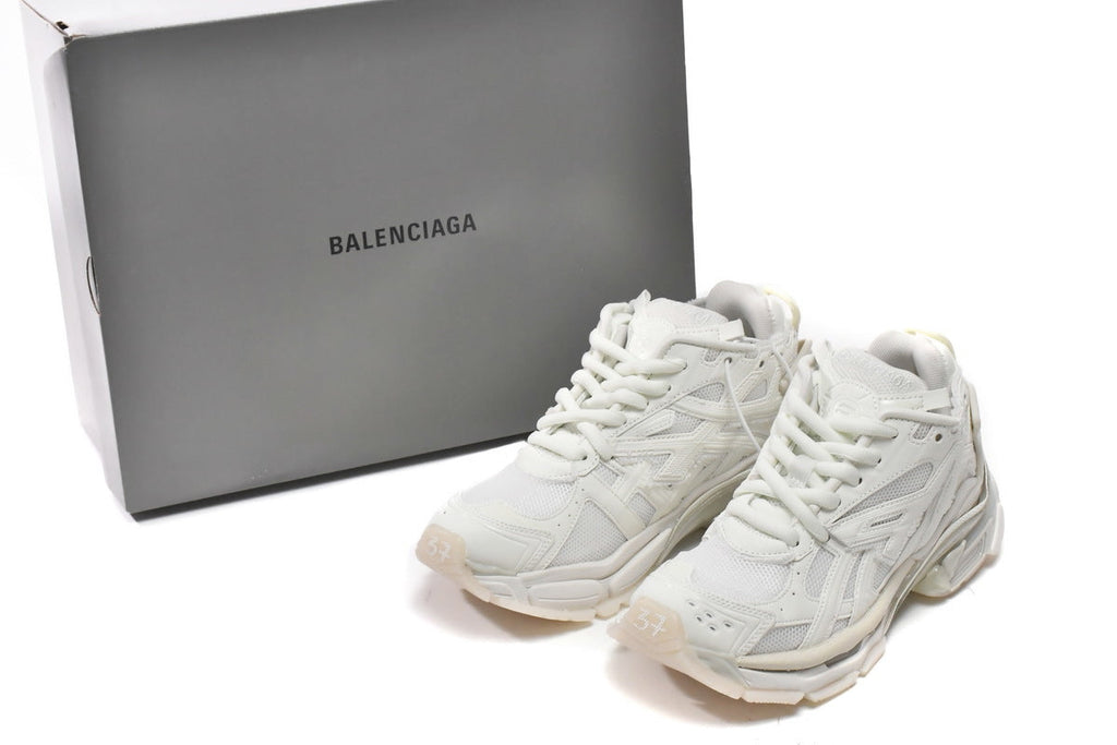 Balenciaga men's shoes Track Runner Sneaker – Distressed Low-Top balenciaga runners  White