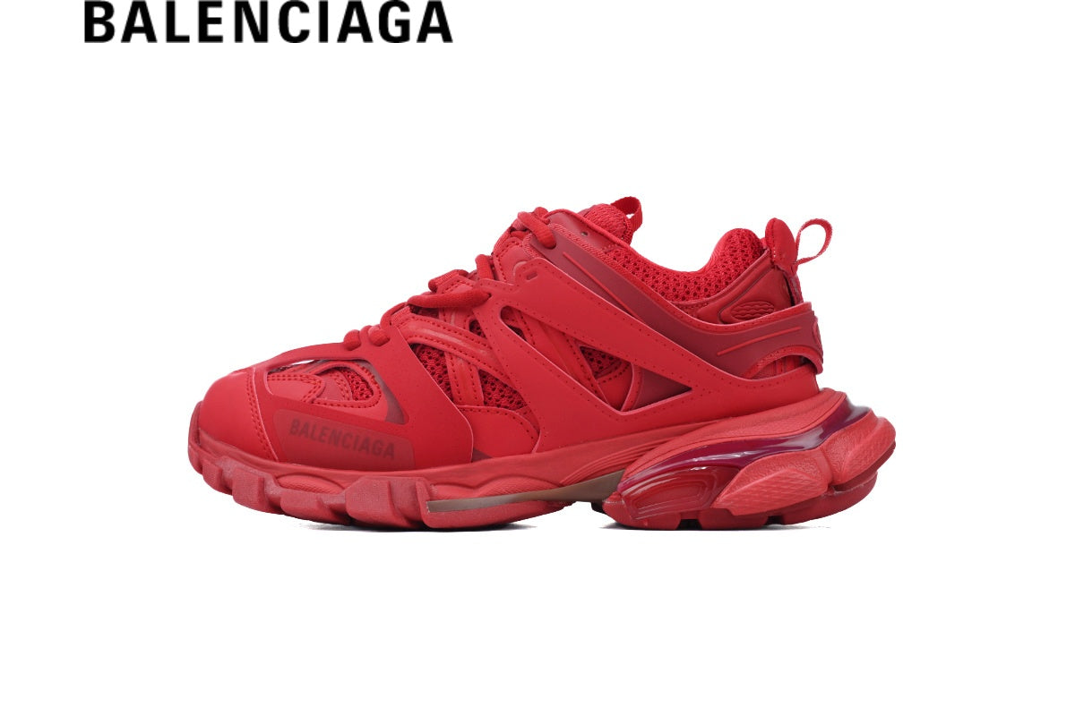 Balenciaga Track men's shoes  women sneakers in All Red