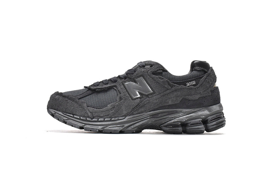 New Balance 2002R Women's & Men's Charcoal Black Distressed Retro Sneakers
