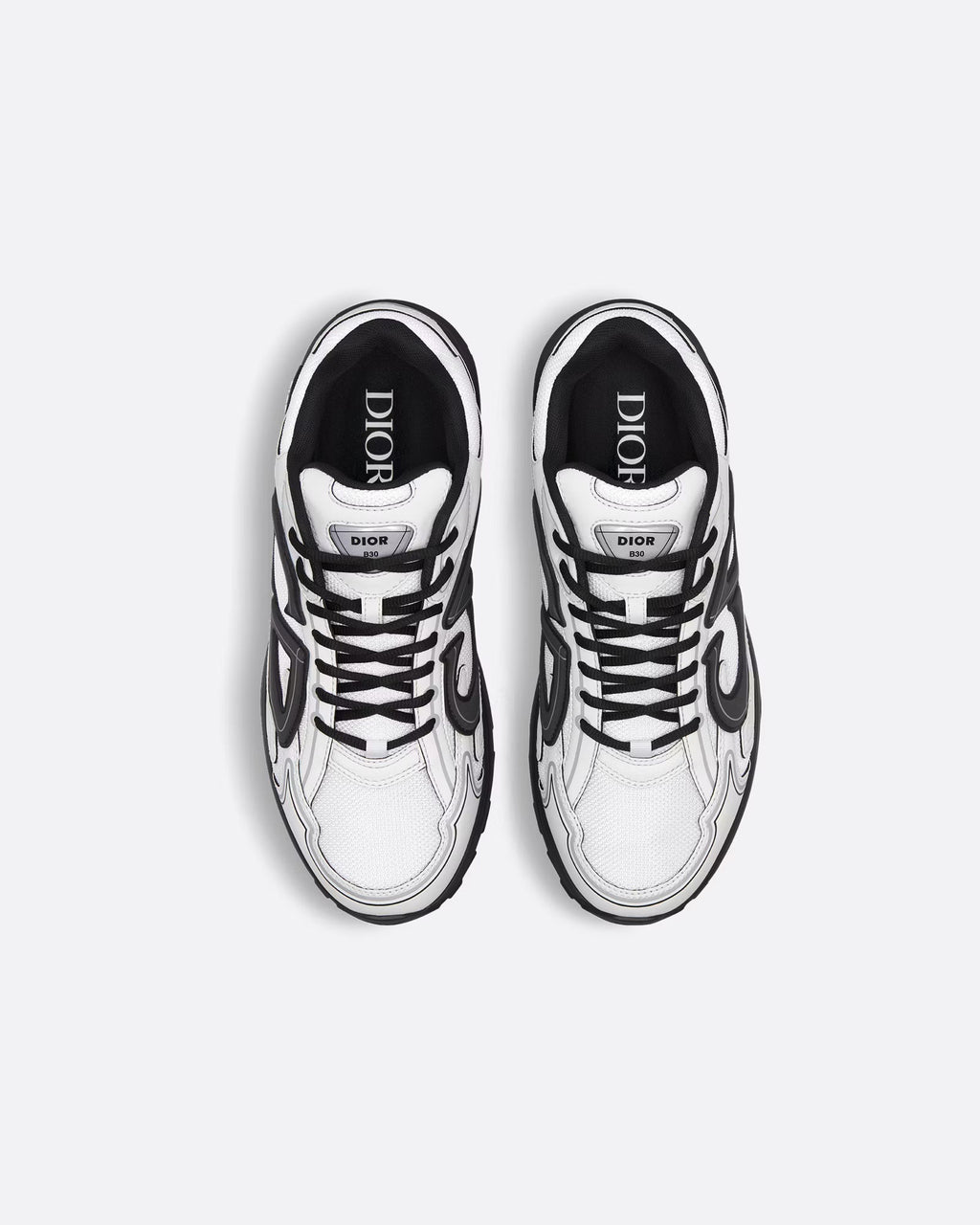Dior B30 Women's & Men's Shoes - White / Black Low-Top Sneakers