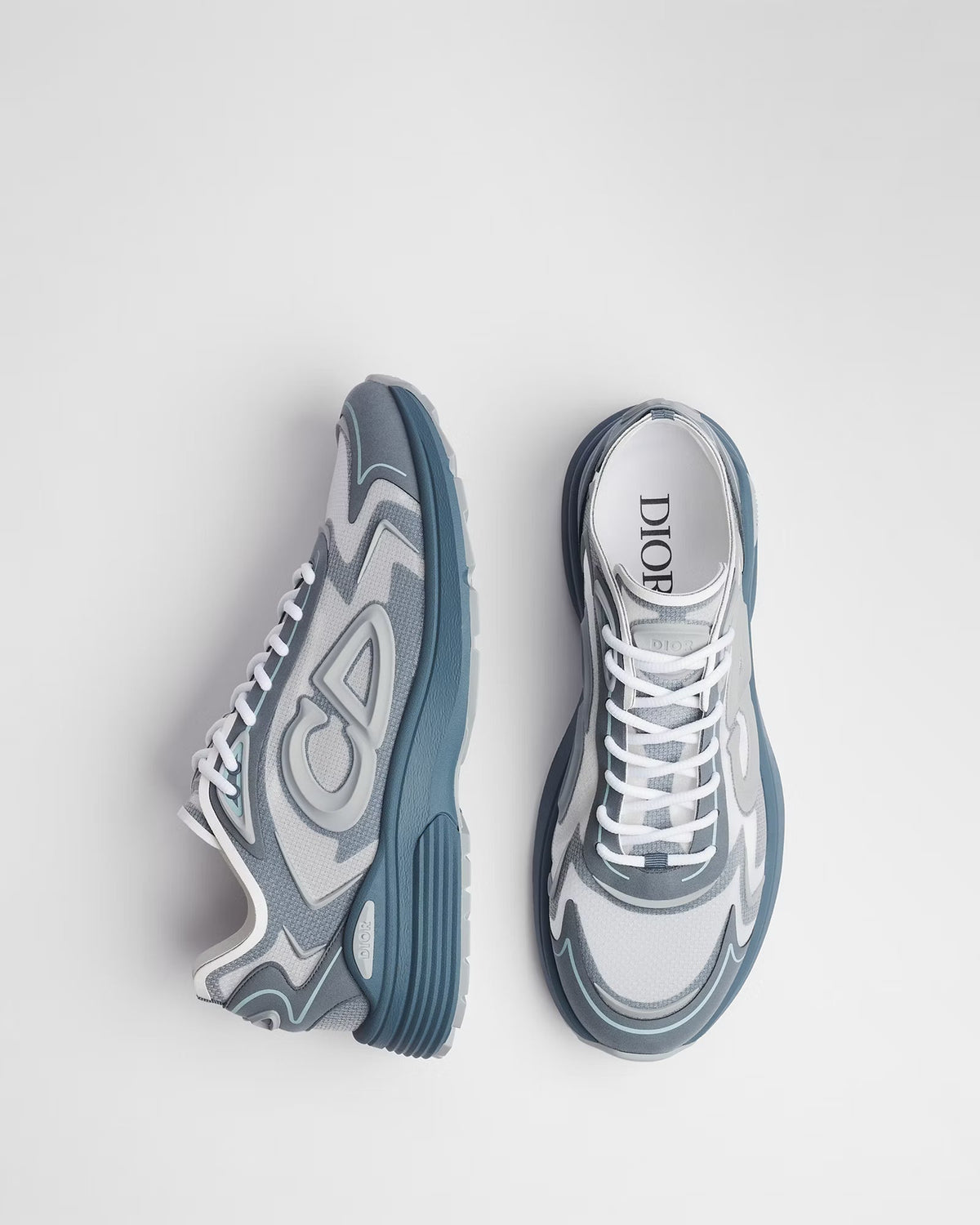 Dior B30 Women's & Men's Shoes - White / Grey / Slate Blue Sneakers