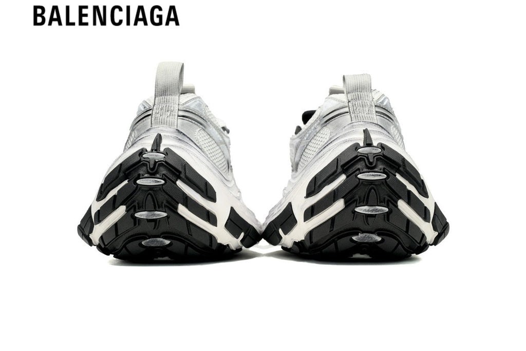 Balenciaga Cargo Sneaker — White Mesh & Grey Distressed Finish