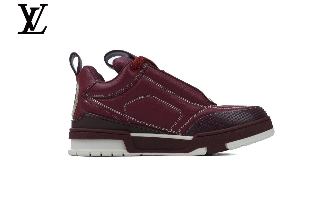 Louis Vuitton shoes for man  women Skate Sneakers – Burgundy
