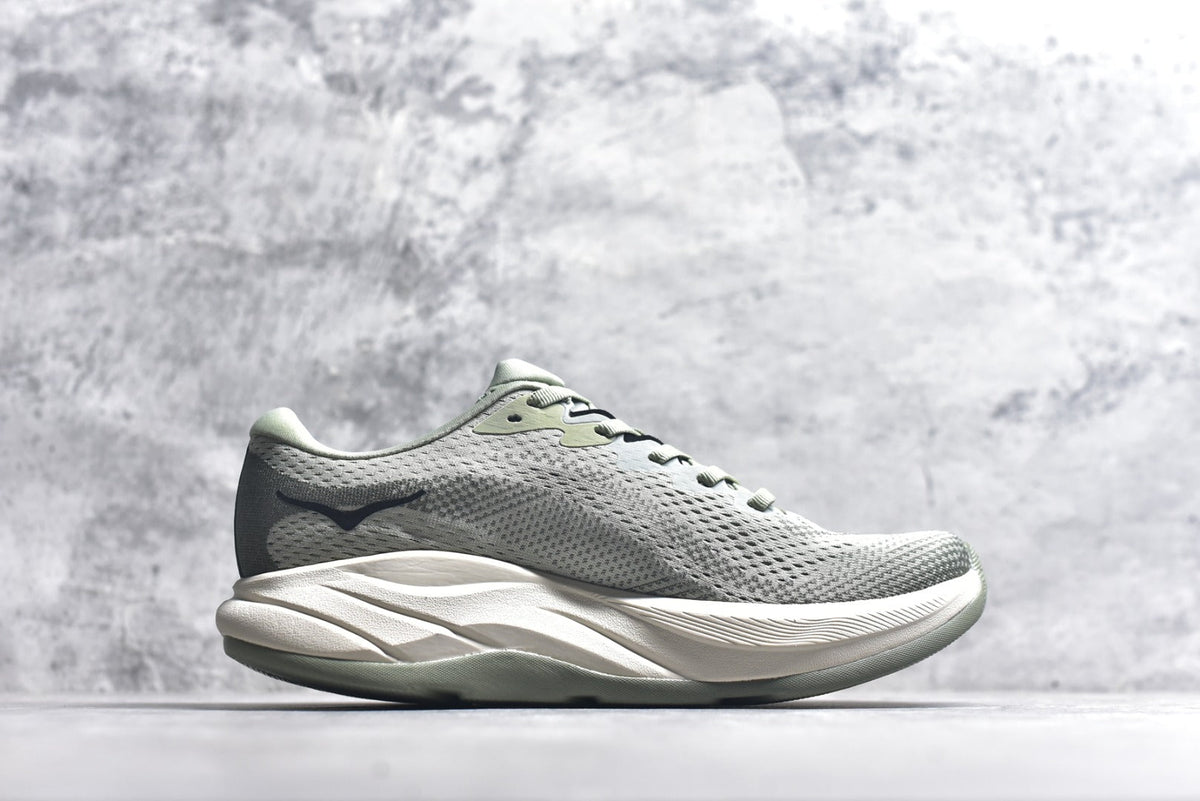 HOKA Rincon 4 Women's Men's Shoes | Sage Green & Cream Mesh Running Sneakers