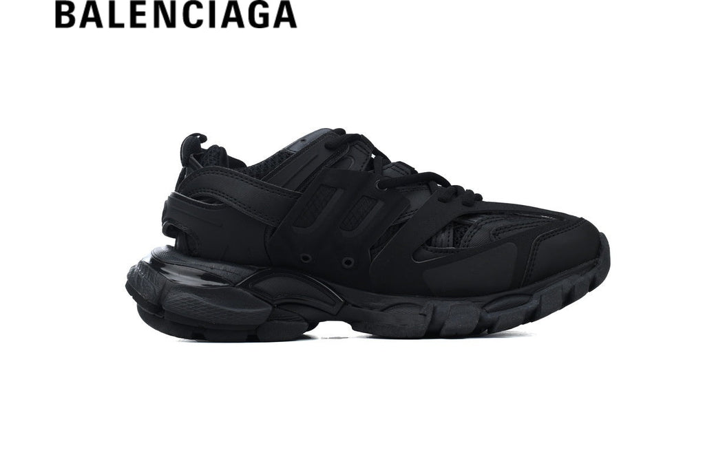 Balenciaga Track men's shoes  women sneakers in All Black
