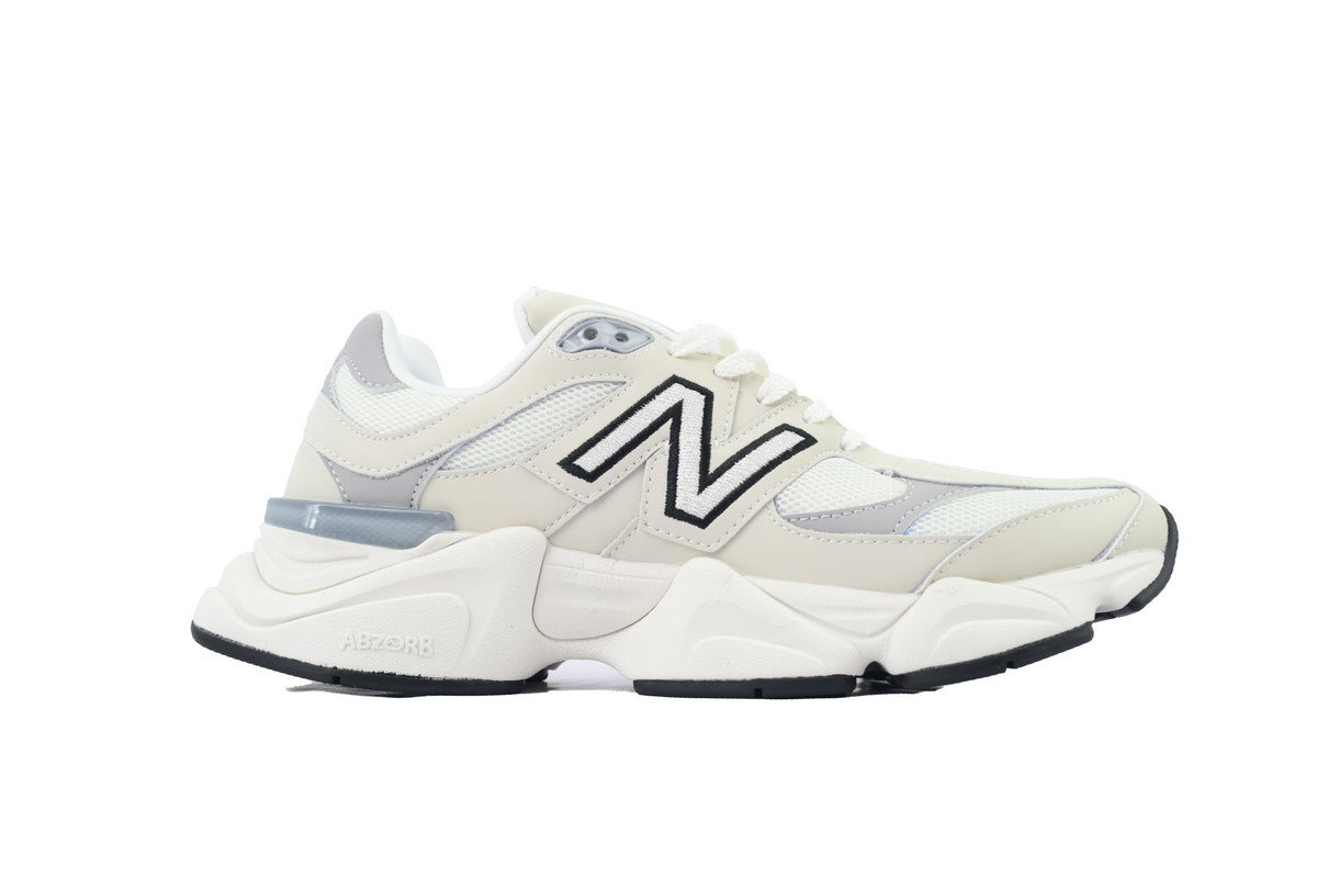 New Balance 9060 Women's & Men's Cream White Chunky Retro Sneakers