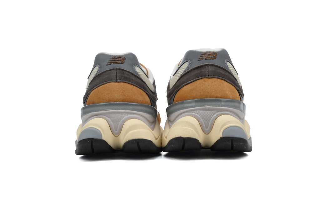 New Balance 9060 Women's & Men's Brown Cream Chunky Retro Sneakers