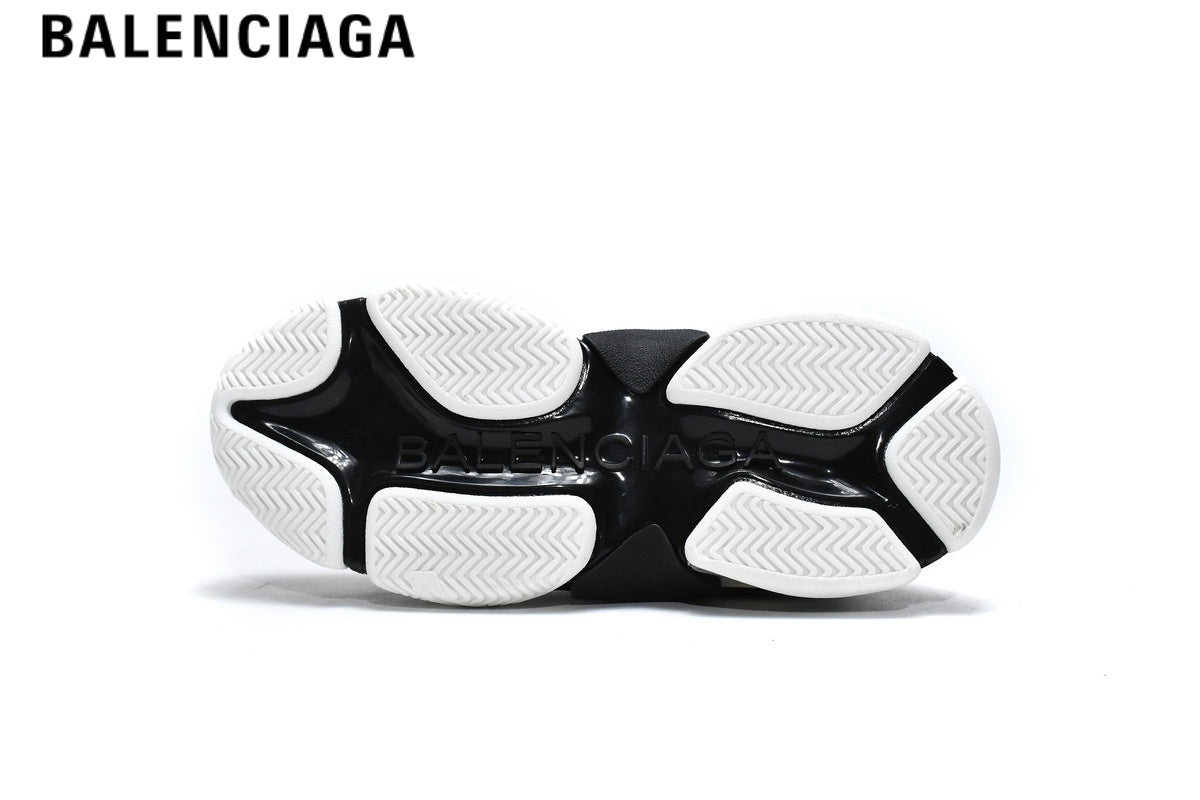 Balenciaga Triple S men's shoes  women sneakers — White, Grey & Black
