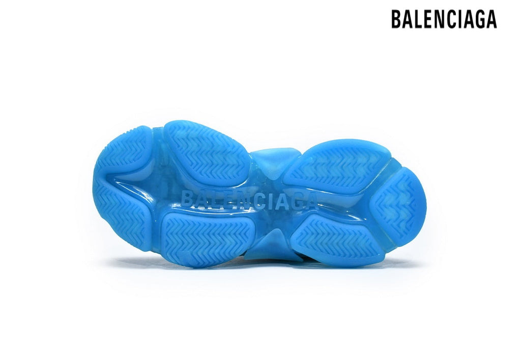 Balenciaga Triple S men's shoes  women sneakers Clear Sole Sneaker Bright Blue