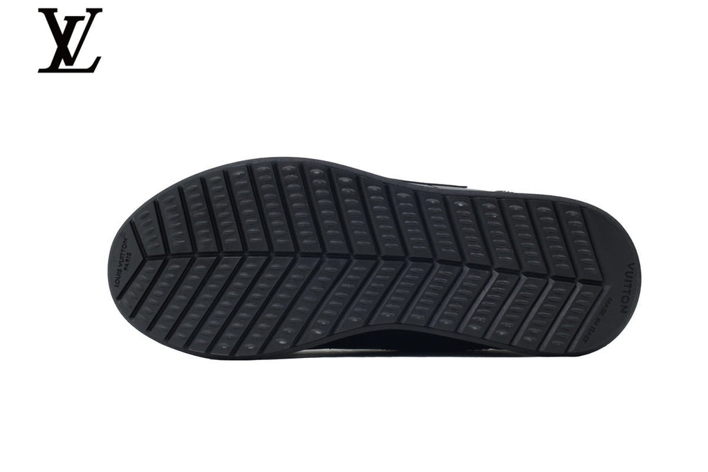 Louis Vuitton shoes for man  women Black Leather Low-Top Sneakers