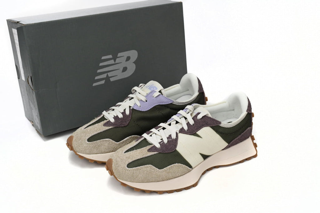 New Balance 327 Olive Beige Purple Women's & Men's Retro Lifestyle Sneakers