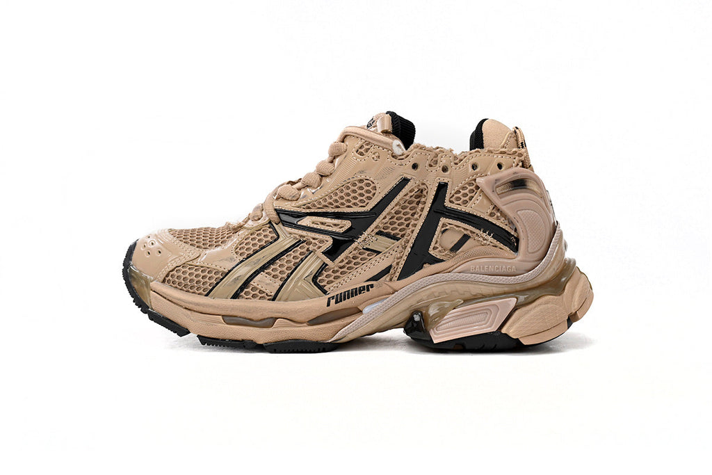 Balenciaga  men's shoes Track Runner Sneaker – Distressed Low-Top balenciaga runners brown