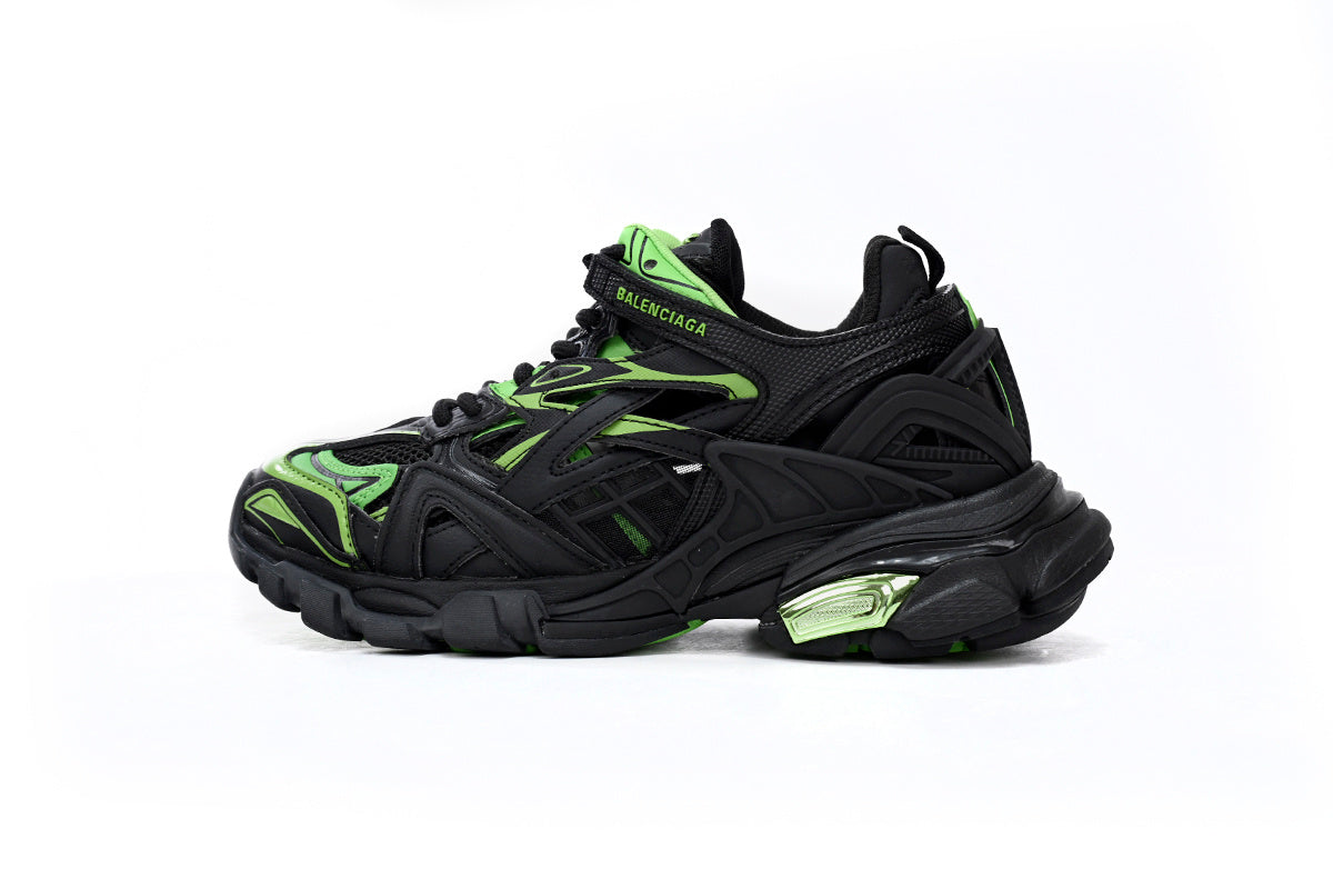 Balenciaga men's shoes  Track.2 Sneakers   balenciaga runners Black and green