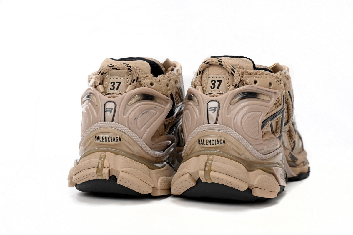 Balenciaga  men's shoes Track Runner Sneaker – Distressed Low-Top balenciaga runners brown