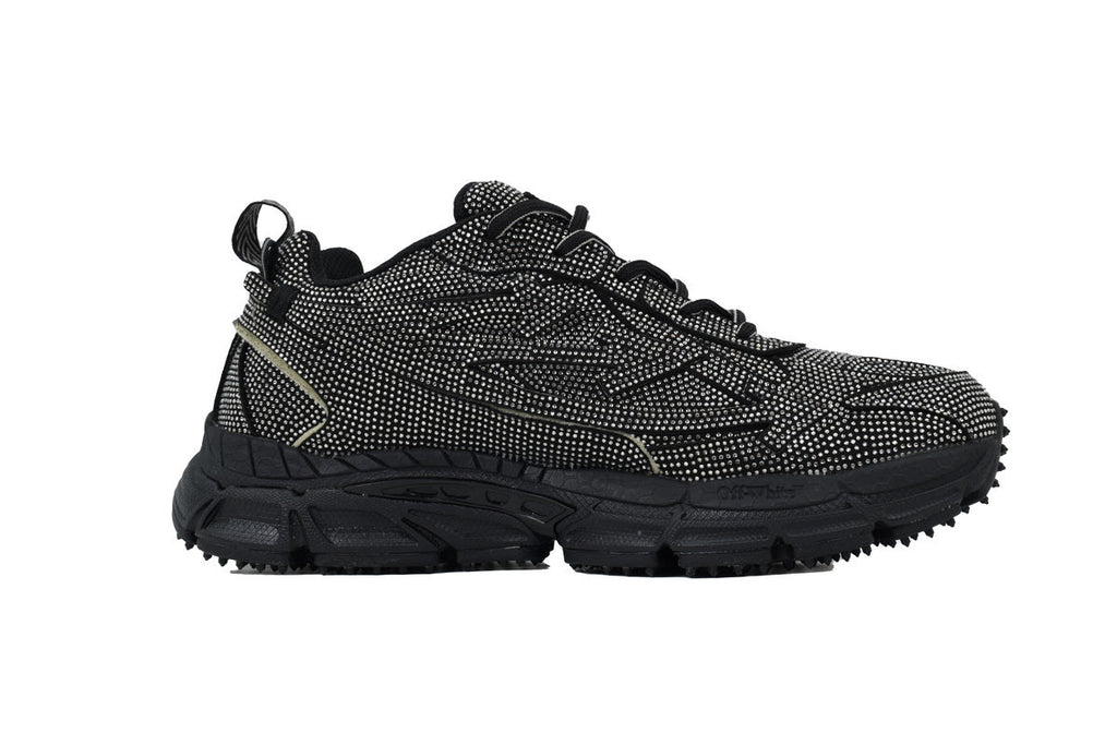 Off-White Be Right Back Women's Men's Black Sparkle Chunky Sneakers