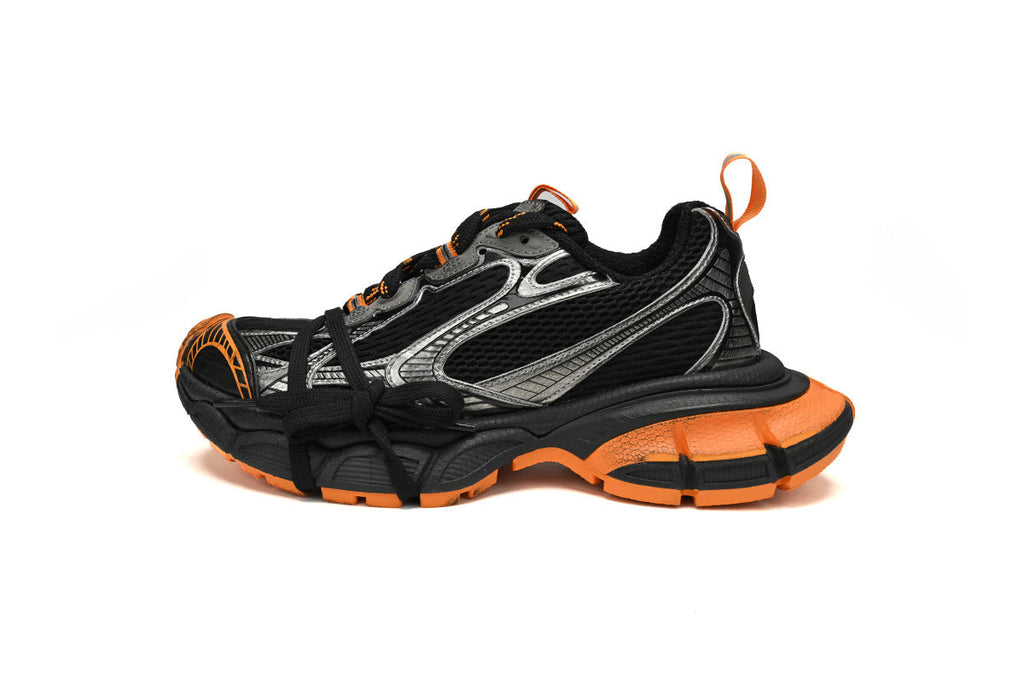 Balenciaga 3XL  men's shoes Track Sneaker – Low-Top Chunky Sole  balenciaga runners Black Orange