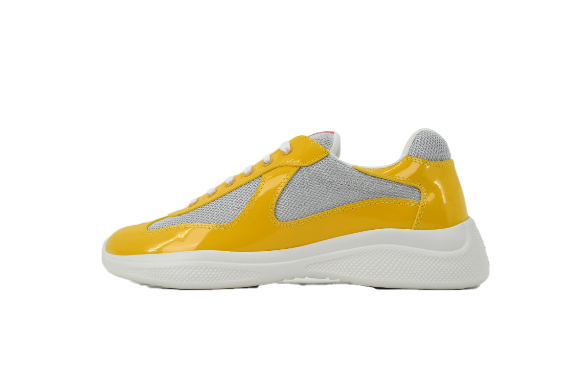 Prada America's Cup Sneakers slip ons womens  prada designer mens shoes Yellow gray