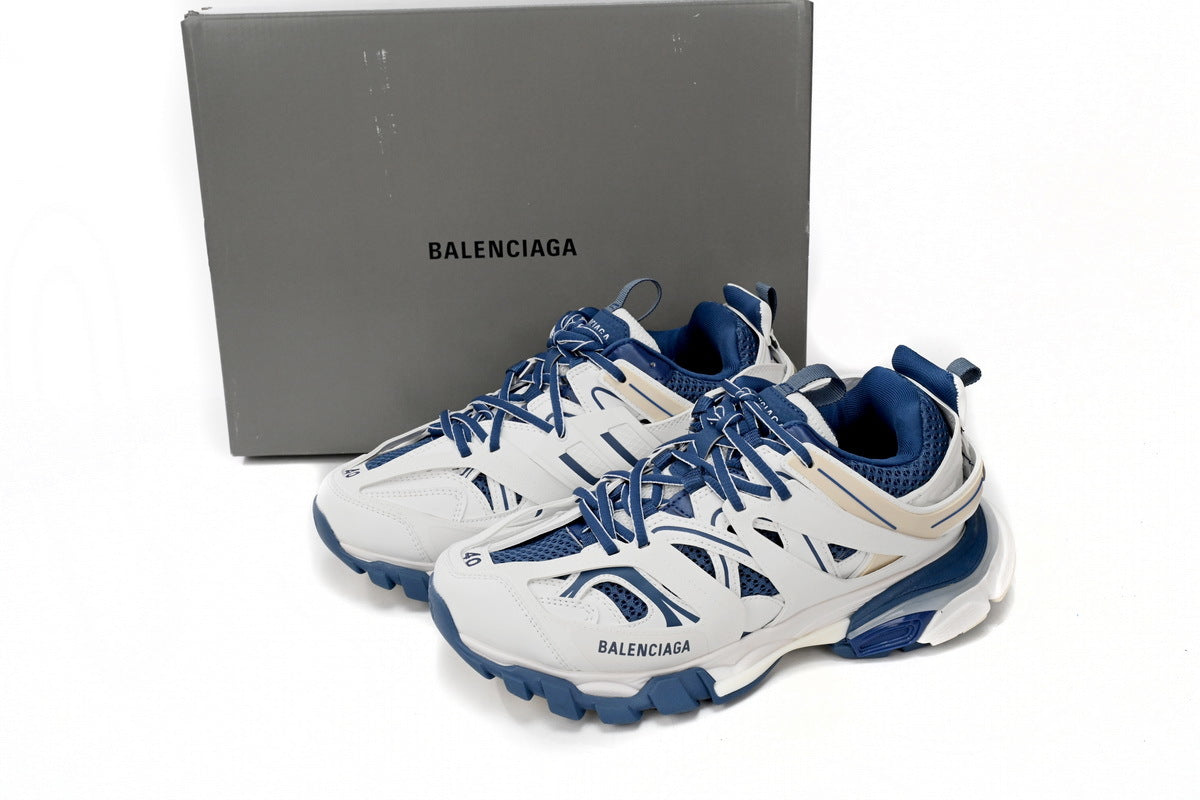 Balenciaga men's shoes Track Sneaker balenciaga runners White and blue