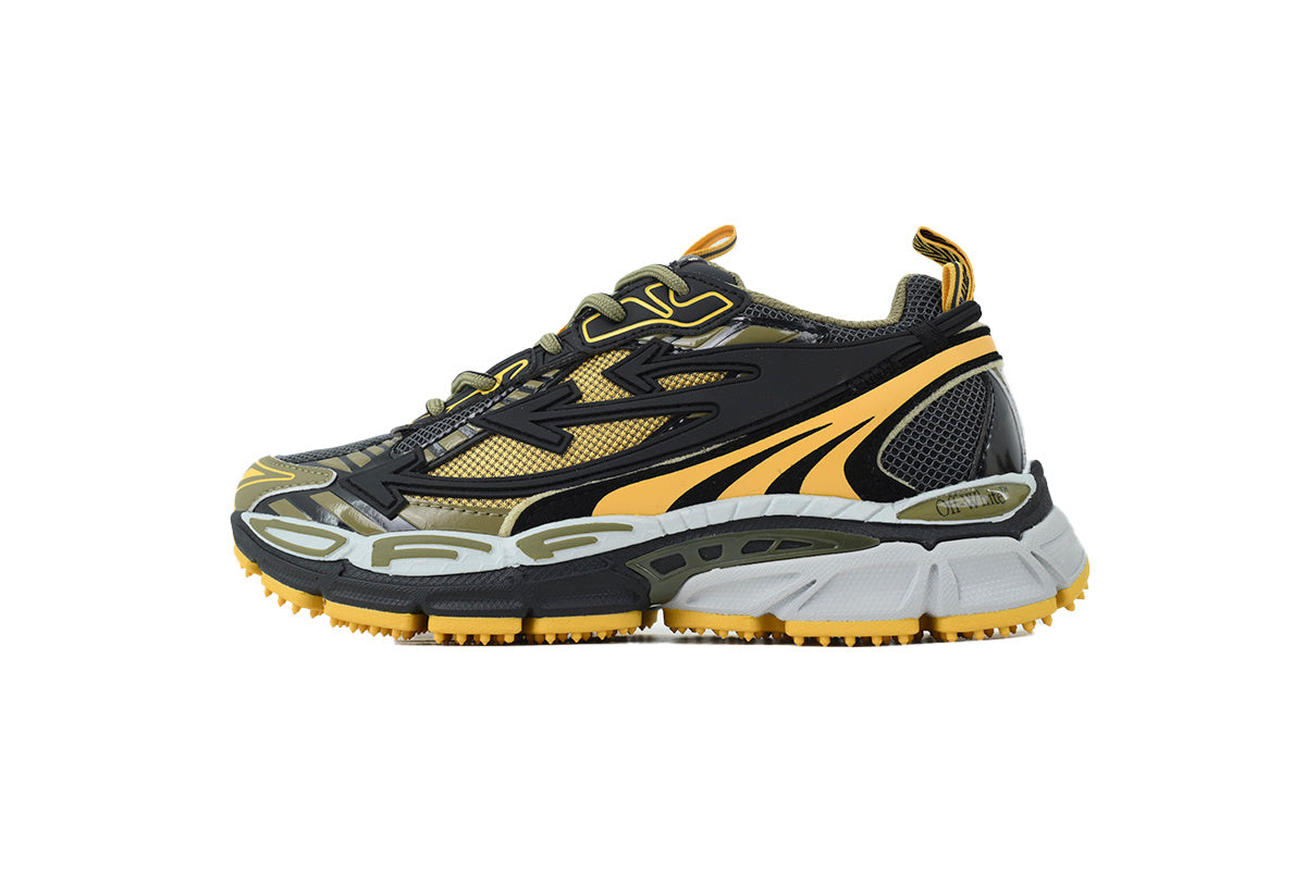 Off-White Be Right Back Women's Men's Black, Olive & Yellow Chunky Sneakers