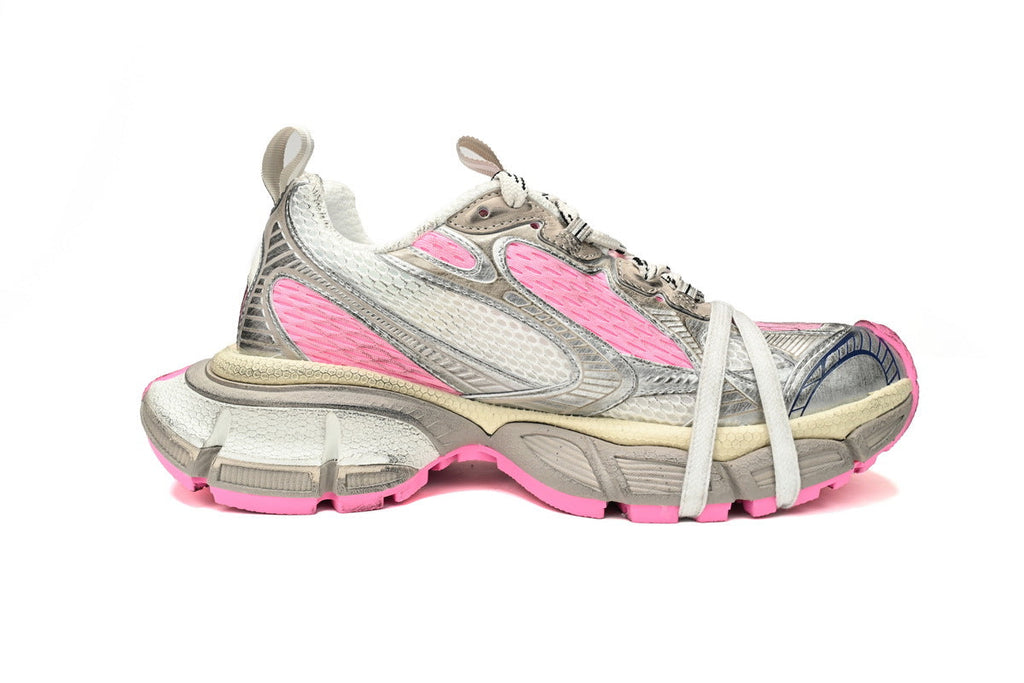 Balenciaga 3XL men's shoes Track Sneaker – Low-Top Chunky Sole balenciaga runners  Off-white pink