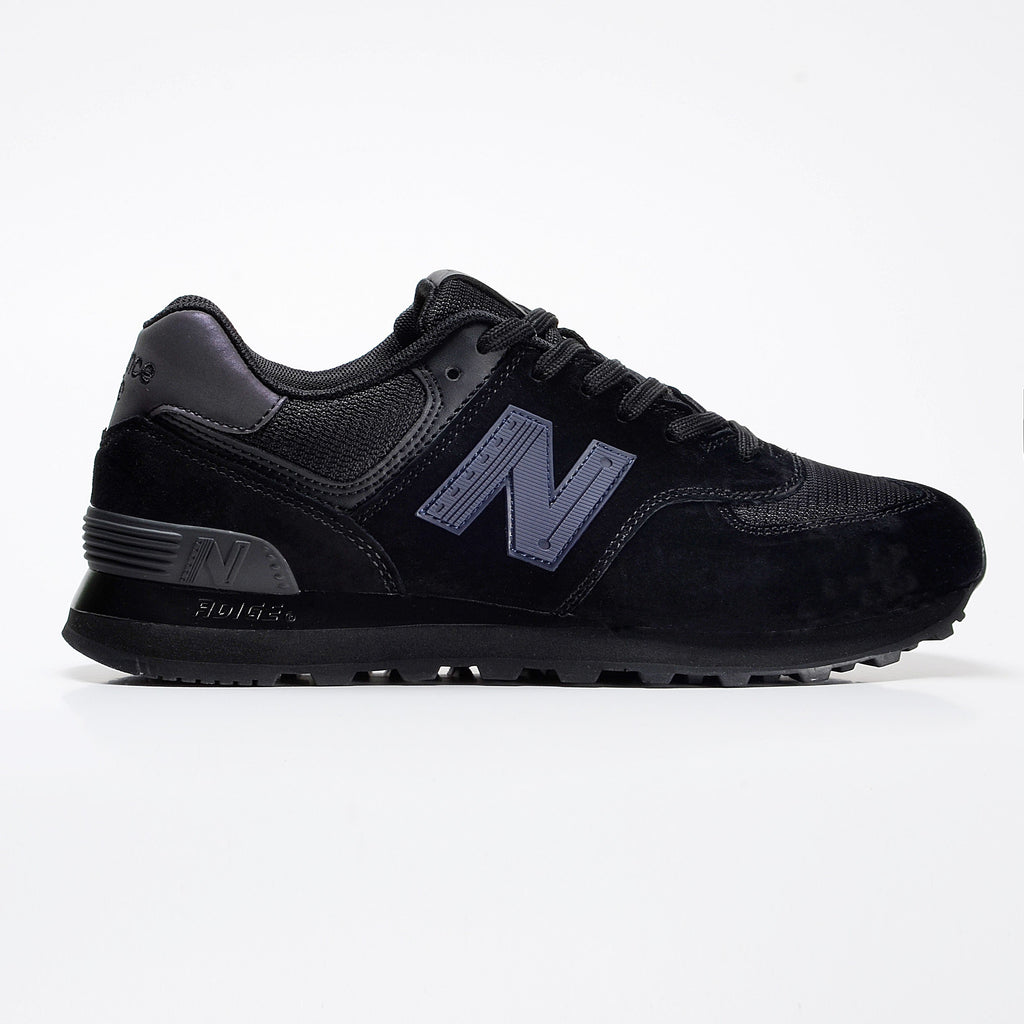 New Balance 574 Women's & Men's Black & Slate Grey Retro Sneakers