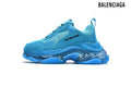 Balenciaga Triple S men's shoes  women sneakers Clear Sole Sneaker Bright Blue