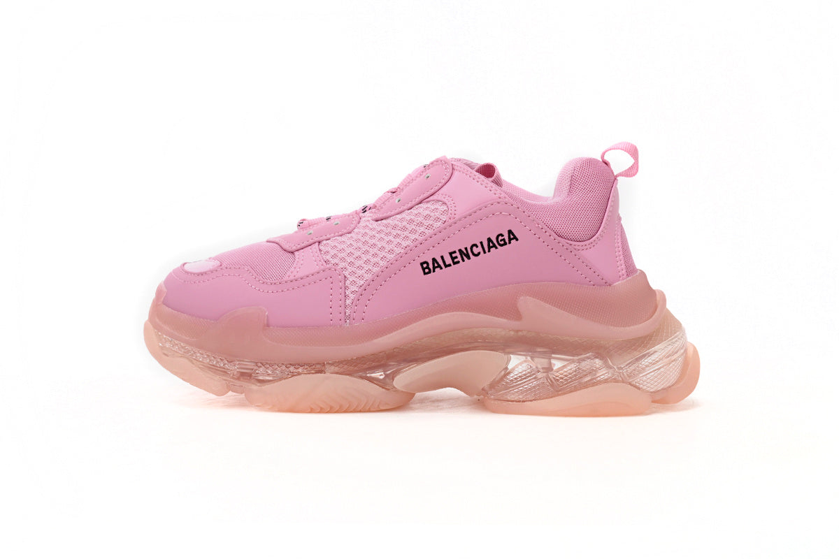 Balenciaga men's shoes Track Triple S Clear Sole Sneakers   balenciaga runners pink