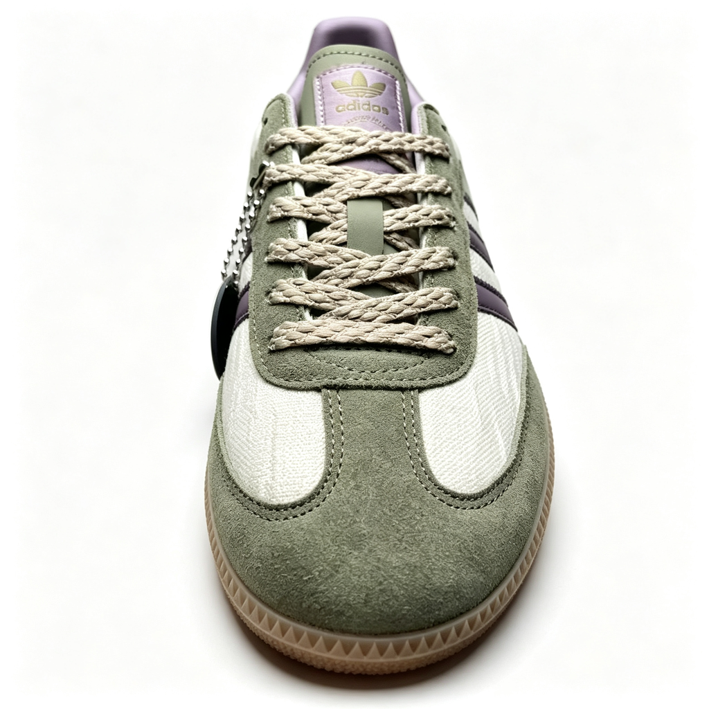adidas samba  women's shoes  men's samba sneakers adidas samba Off-White / Green / Lavender / Gum