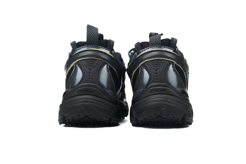 Off-White Be Right Back Women's Men's Shoes | Black & Charcoal Mesh Retro Sneakers