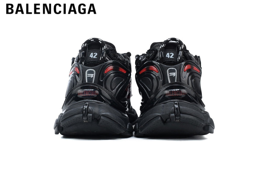 Balenciaga Runner Graffiti men's shoes  women sneakers — Black / Red