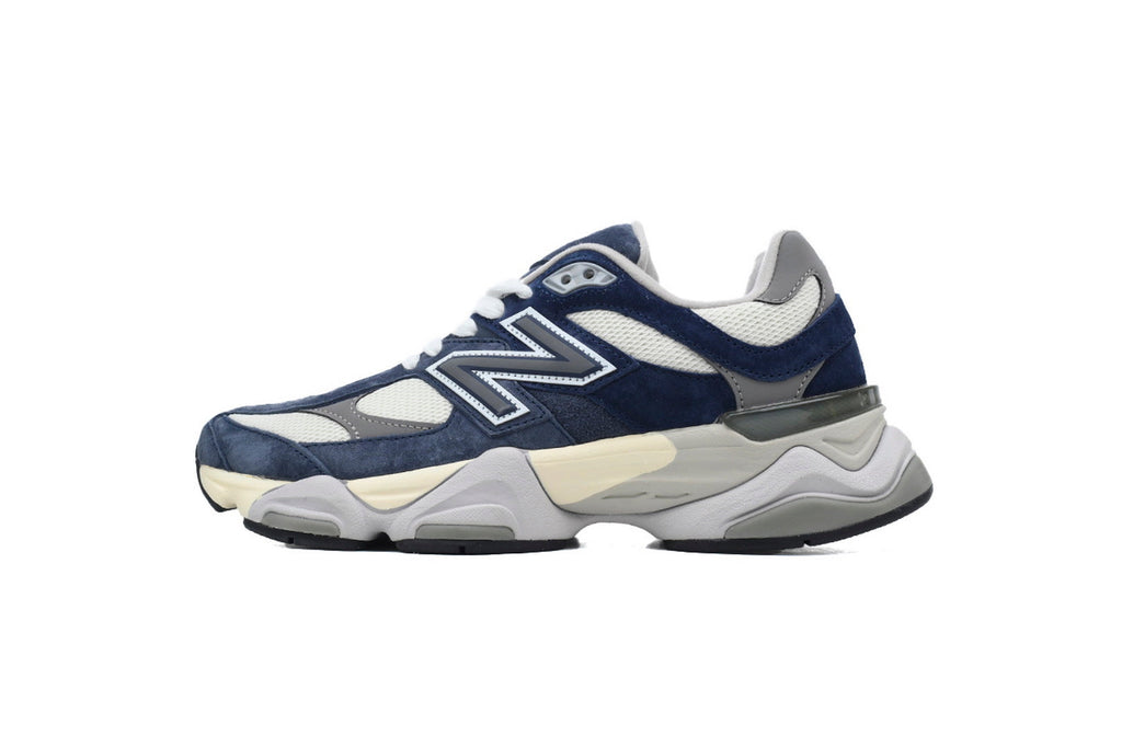 New Balance 9060 Women's & Men's Navy Grey Cream Chunky Retro Sneakers