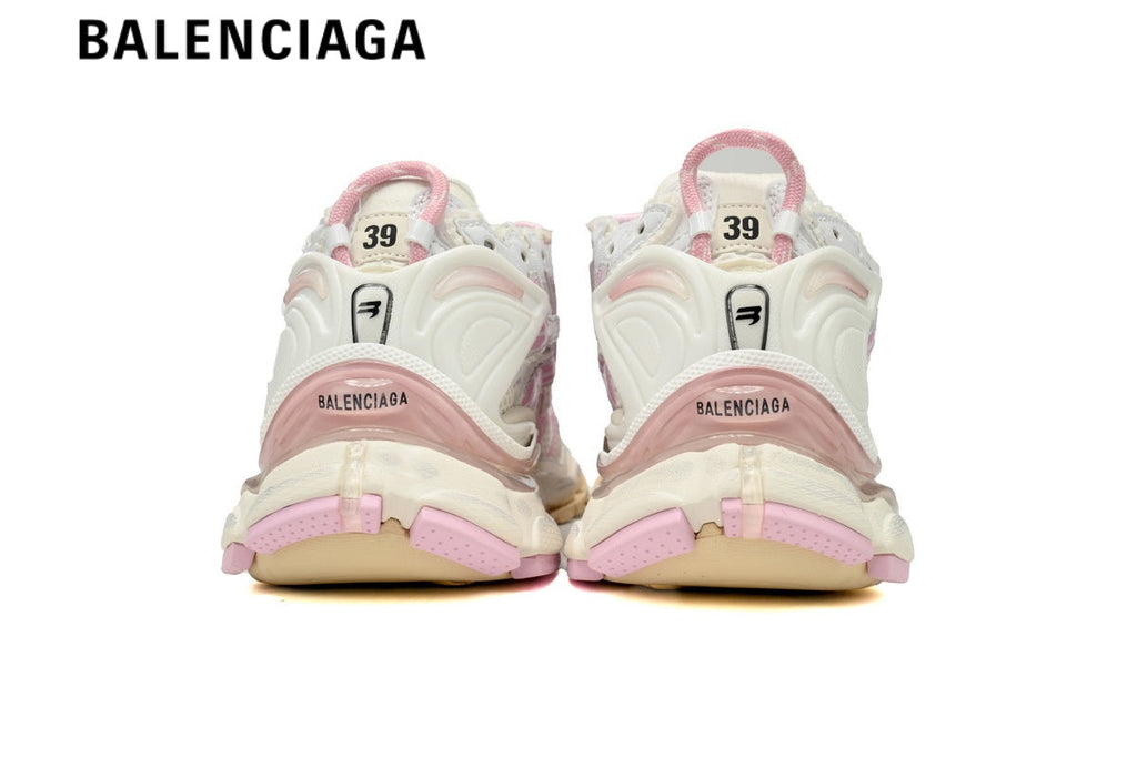 Balenciaga Runner men's shoes  women sneakers White Pink