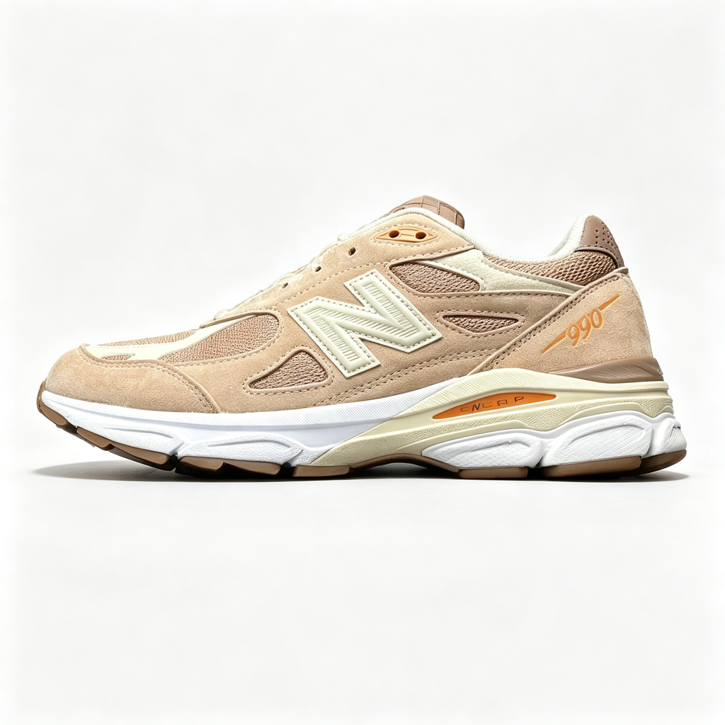 New Balance 990v3 Sepia Stone Made in USA Women's & Men's Beige Retro Sneakers