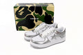 A BATHING APE BAPE STA Metallic Silver & White Sneakers | Women's & Men's Skate-Inspired Shoes