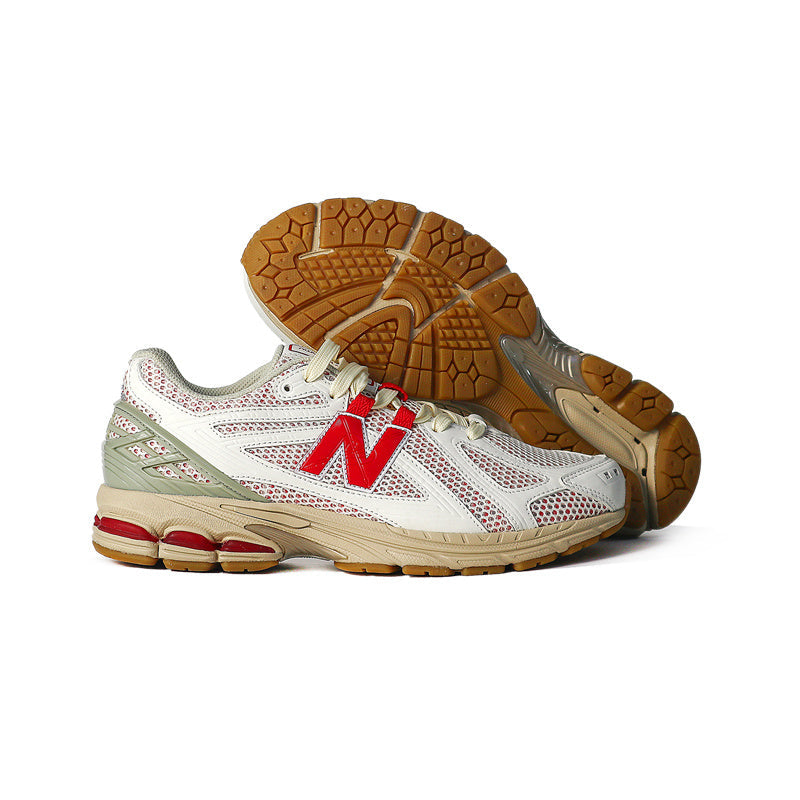 New Balance 1906R Women's & Men's White & Red Retro Gum Sole Sneakers