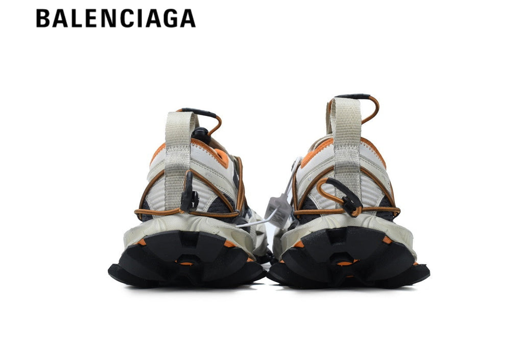 Balenciaga Defender men's shoes  women sneakers White Orange