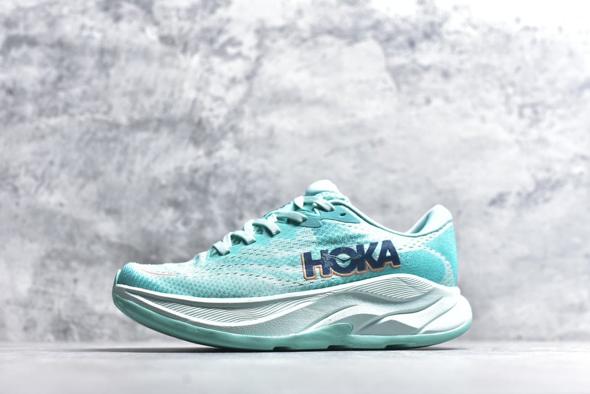 HOKA Rincon 4 Women's Men's Shoes | Aqua Green & White Mesh Running Sneakers