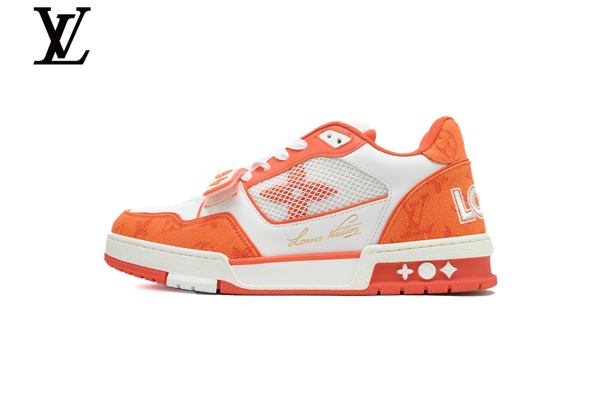 Louis Vuitton Trainer Sneakers – Orange, Red & White